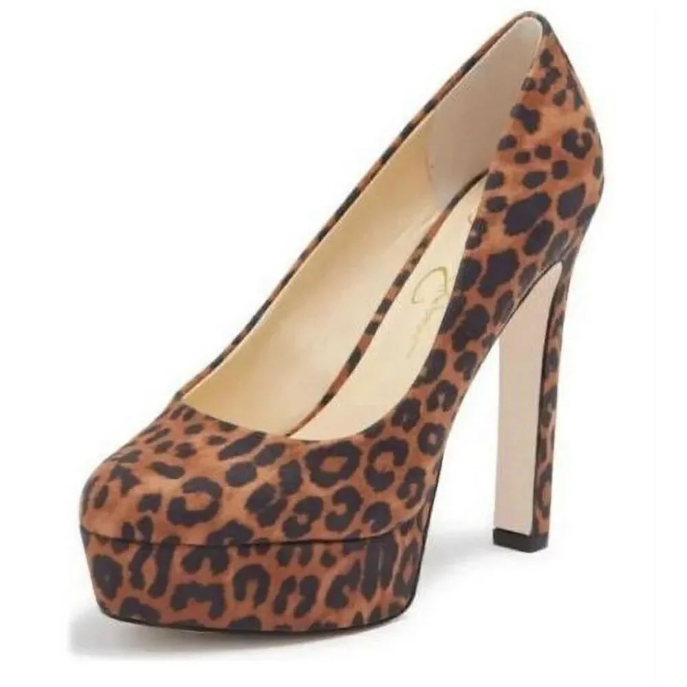Jessica Simpson‎ Nellah Leopard Platform 5.5” Heels Pumps NWOB 7.5